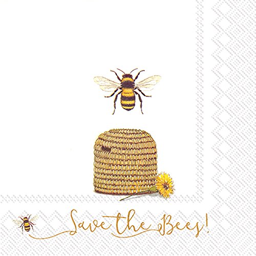 Celebrate the Home Spring 3-lagige Papierservietten, Save The Bees, 20 Stück Celebrate the Home Spring 3-lagige Papierservietten, Save The Bees, 20 Stück von Boston International