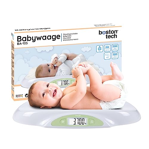 Babywaage Digitale Kinderwaage und Haustiere bis 25Kg | LED-Digitalanzeige Gewichtskontrolle ab Geburt Hohe Ablesegenauigkeit Tarafunktion Automatische Abschaltung Modell BA105 von Boston Tech