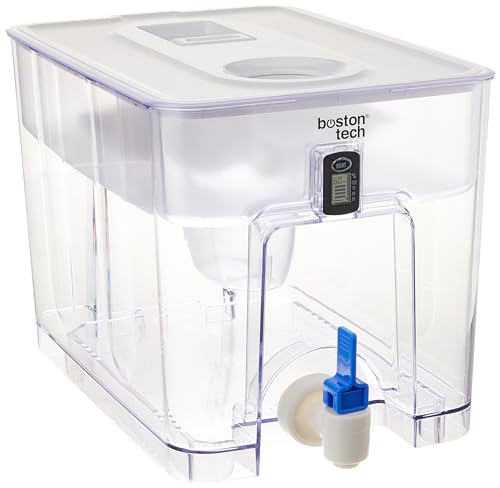 Fresia Wasserspender für gefiltertes Wasser Kompatibel unter anderem mit Brita Maxtra, Maxtra+, Perfect Fit, Amazon Basic Filtern.Chlor.1 GIFT Hydro Pure+ Boston Tech Filter Fassungsvermögen von Boston Tech