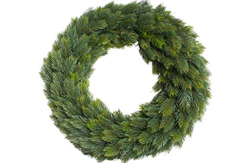 Künstlicher Edel-Adventskranz auf Strohkern, einseitig gebunden (ca. 52 cm) von Botanic-Haus