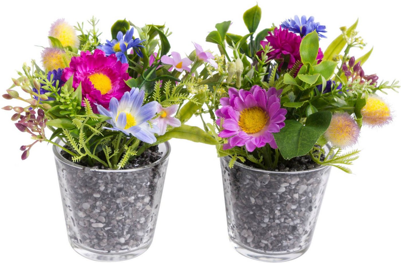 Kunstblume Frühlingsarrangement im Glas Bellis, Botanic-Haus, Höhe 18 cm von Botanic-Haus