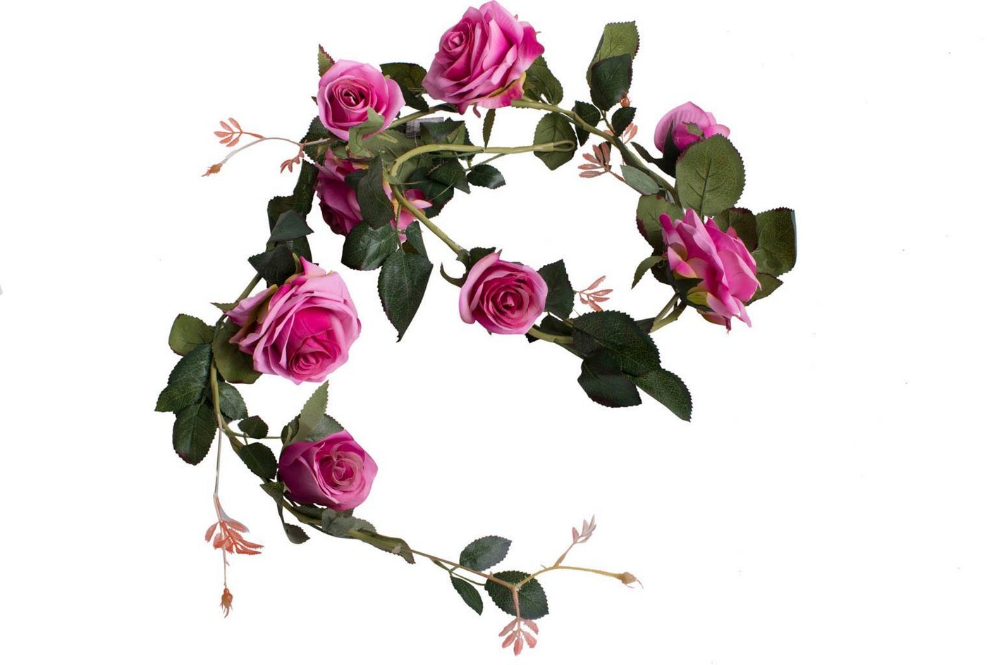 Kunstblume Rosengirlande Dijon Rose, Botanic-Haus, Höhe 10 cm von Botanic-Haus