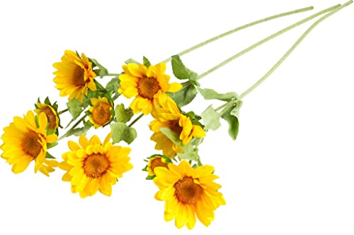 künstliche Sonnenblume mit 3 Blüten Farbe: gelb (3 Stück) von Botanic-Haus