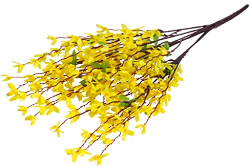 Botanic-Haus künstlicher Frühlingsblütenbusch (Forsythienbusch) mit 7 Stielen (gelb) von Botanic-Haus