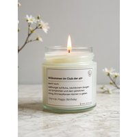 Geburtstagskerze Zum 40. Geburtstag Witzig Kerze Mit Spruch Geschenk Aus 100% Sojawachs Im Glas Geschenkidee Frau Mann von BotanicalGlowCandles
