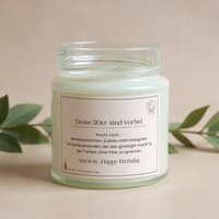 Geburtstagskerze Zum 60. Geburtstag Witzig Kerze Mit Spruch Geschenk Aus 100% Sojawachs Im Glas Geschenkidee von BotanicalGlowCandles