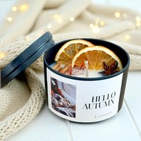 Herbst & Winter Duftkerze | Sojawachs Kerze Mit Orange, Zimt Und Sternanis Adventskerze Weihnachten Geschenk Gewürzkerze in Dose von BotanicalGlowCandles