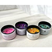 Kerze Soul Mind Body Root - Duftkerzen Affirmationskerze Mit Edelsteinen Achtsamkeit Selfcare Spiritualität Geschenkidee Vegan von BotanicalGlowCandles