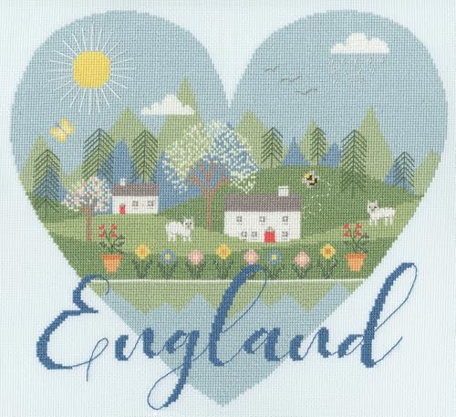 Bothy Threads The Home Of Happy Stitching Kreuzstich Stickpackung, Im Herzen wild: Herz Englands von Bothy Threads