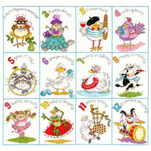 Bothy Threads Kreuzstich Set Christmas Dozen, Zählmuster, XMS31, 42x40cm Bothy Threads Kreuzstich Set Christmas Dozen, Zählmuster, XMS31, 42x40cm von Bothy Threads