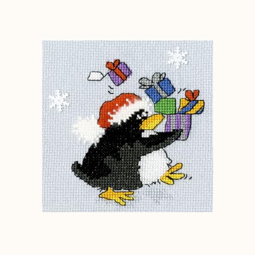 Bothy Threads Grußkarte Kreuzstich Set "PPP Geschenk", Zählmuster, XMAS35, 10x10cm von Bothy Threads