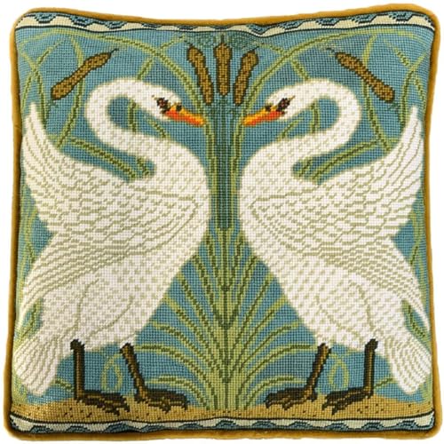 Bothy Threads The Home of Happy Stitching Gobelin-Stickkissen Set Schwan, Eile und Iris Tapisserie von Bothy Threads The Home of Happy Stitching