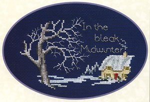 Bothy Threads Grußkarte Kreuzstich-Set Mitte des Winters, 13.3x9cm, DWCDX06, Zählmuster von Bothy Threads