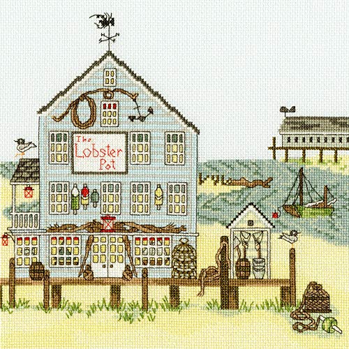 Bothy Threads Kreuzstich-Set "Der Hummertopf", 26x26cm, XSS8, Zählmuster von Bothy Threads