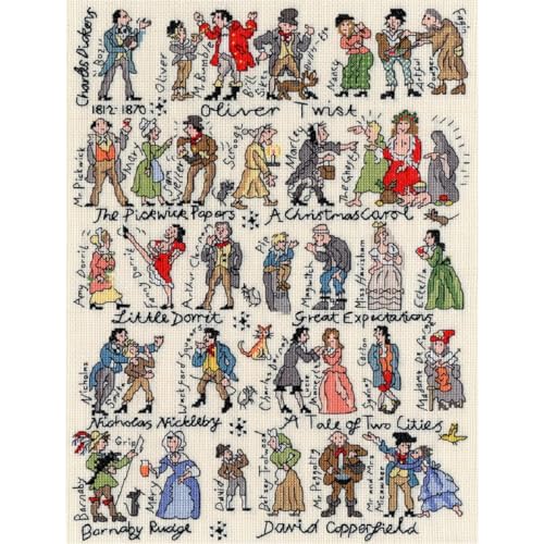 Bothy Threads Kreuzstich-Set Dickens, 28x38cm, XPS6, Zählmuster von Bothy Threads