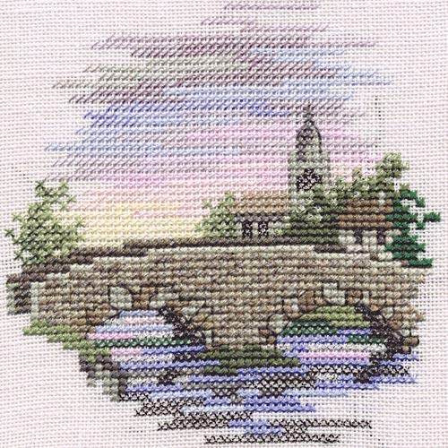 Bothy Threads Kreuzstich-Set Menuette - Brücke, 10x10cm, DWMIN12A, Zählmuster von Bothy Threads