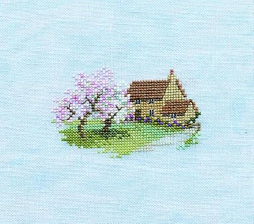 Bothy Threads Kreuzstich-Set Menuette – Obstgarten Hütte, 10x10cm, DWMIN06A, Zählmuster von Bothy Threads