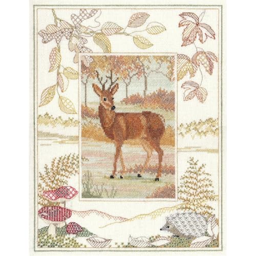 Bothy Threads Kreuzstich-Set "Tierwelt- Hirsch", 26.9x34.2cm, DWWIL2, Zählmuster von Derwentwater Designs