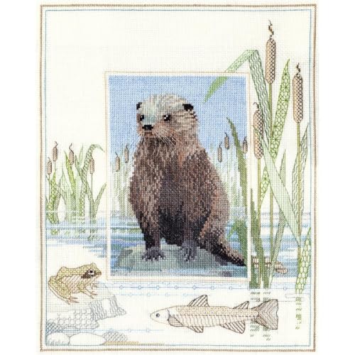 Bothy Threads Kreuzstich-Set "Tierwelt - Otter", 26.9x34.2cm, DWWIL6, Zählmuster von Derwentwater Designs