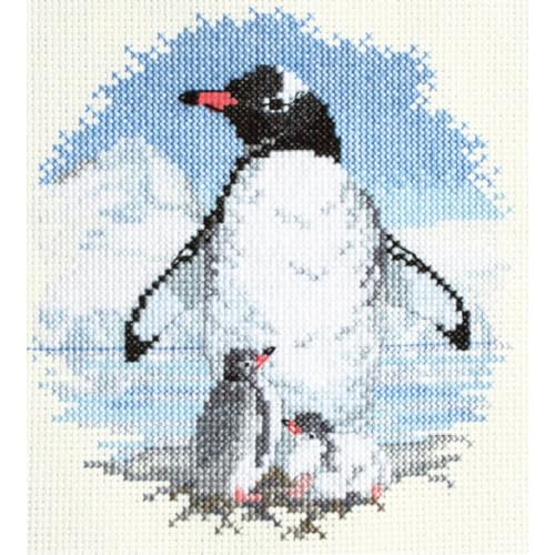 Bothy Threads Kreuzstich-Set Vögel - Pinguine und Küken, 15.5x14cm, DWPN01, Zählmuster von Bothy Threads