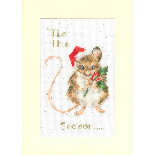 Bothy Threads Kreuzstich Set mit Zählmuster Tis the Season Weihnachtskarte, multifarbig, 10x16cm von Bothy Threads