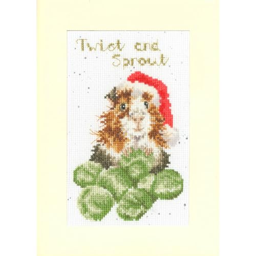 Bothy Threads Kreuzstich Set mit Zählmuster Twist and Sprout Weihnachtskarte von Bothy Threads