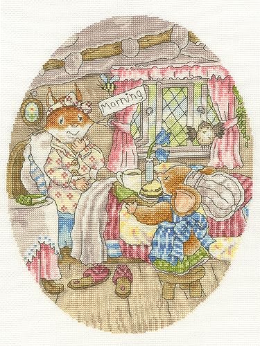 Bothy Threads Kreuzstich Stickpackung Frühstück im Bett Zählmuster von Bothy Threads