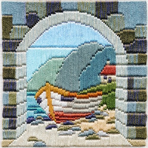 Bothy Threads Langstich-Set Boot durch Torbogen, 11x11cm, DWSLS3, Zählmuster Bothy Threads Langstich-Set Boot durch Torbogen, 11x11cm, DWSLS3, Zählmuster von Derwentwater Designs