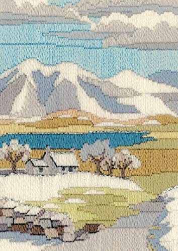 Bothy Threads Langstich-Set "Jahreszeiten - Berg im Winter", 24x17cm, DW14MLS4, Zählmuster von Bothy Threads