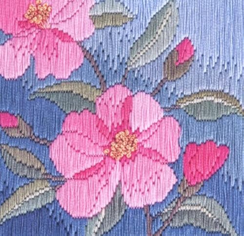 Bothy Threads Langstich-Set Kamelien, 11x11cm, DWSLS14, Zählmuster von Derwentwater Designs