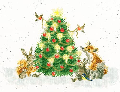 Bothy Threads Set mit Zählmuster Oh Tannenbaum, multifarbig, 38x29cm von Bothy Threads