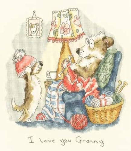 Bothy Threads Kreuzstich Set mit Zählmuster Ich liebe dich Oma von Bothy Threads