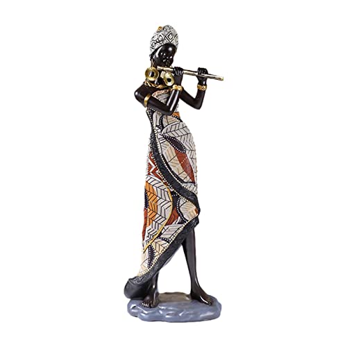 Botiniv Afrikanische Statue für Wohnkultur - Dame Figur Statue Dekor | Sammlerstücke, Schwarze Frauen, Vintage-Geschenk-Handwerk, Kunstharz-Ornament für die Inneneinrichtung von Botiniv