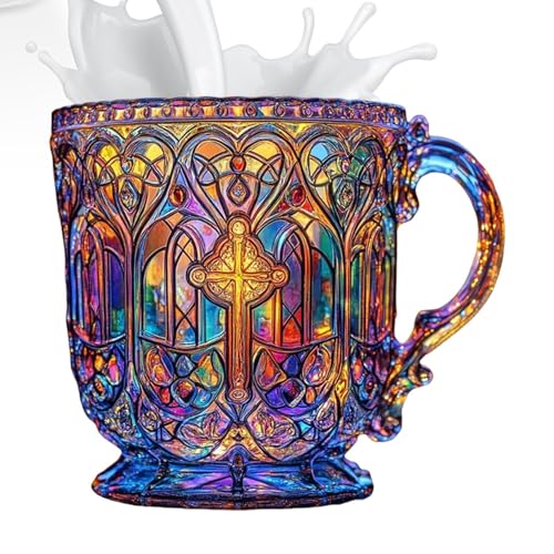 Botiniv Bunte Cocktailgläser - Buntes Kelchglas | 400ml Trinkglas Für Saft Tee Whiskey Getränke Küche Picknick Camping von Botiniv
