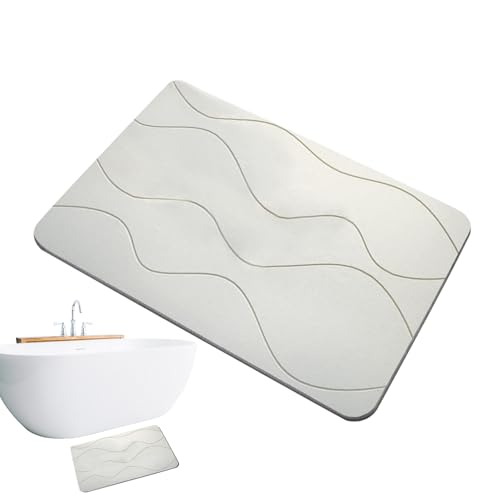 Botiniv Diatomit Stein Badematte | Diatomeenerde Matte | rutschfeste Schnelltrocknende Matte Mit Geometrischem Design Für Pool, Dusche, Wellnessbereich & Hotel von Botiniv
