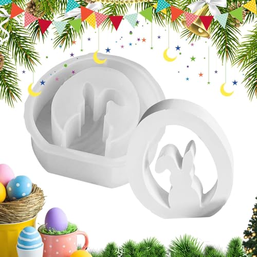 Botiniv Silikonformen Ostern | Gießformen Frühling | Silikon Gießform Ostern | Giessform Oosterhase | Gießformen Gips Ostern | Silikonform Hasen für Gips Gießen von Botiniv