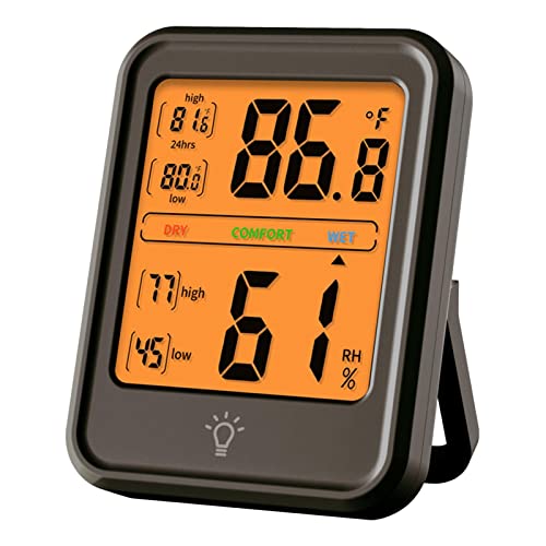 Botiniv Thermo-Hygrometer,Innenthermometer mit Bildschirm vergrößern | Hygrometer Thermometer Raumthermometer für Haus, Abstellraum, Garten, Gewächshaus von Botiniv