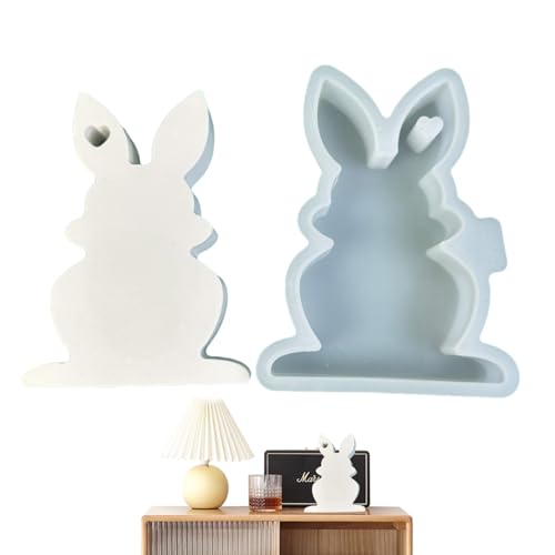 Silikonform Gießformen Ostern | Kaninchen Gießformen Hase | DIY Osterhase Silikonformen Gießform Silikon Gips | Giessform Silikon Ostern Hasenform für Sojawachs Kerzen von Botiniv