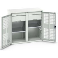 bott verso Kleiderspind mit Belüftung, mit 2 Fachböden, 4 Schubladem, Trennwand, BxTxH: 1050 x 550 x 1000 mm bott verso Kleiderspind mit Belüftung, mit 2 Fachböden, 4 Schubladem, Trennwand, BxTxH: 1050 x 550 x 1000 mm von Bott