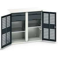 bott verso Kleiderspind mit Belüftung, mit 2 Fachböden, 4 Schubladem, Trennwand, BxTxH: 1050 x 550 x 1000 mm bott verso Kleiderspind mit Belüftung, mit 2 Fachböden, 4 Schubladem, Trennwand, BxTxH: 1050 x 550 x 1000 mm von Bott
