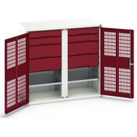 bott verso Kleiderspind mit Belüftung, mit 2 Fachböden, 8 Schubladem, Trennwand, BxTxH: 1050 x 550 x 1000 mm bott verso Kleiderspind mit Belüftung, mit 2 Fachböden, 8 Schubladem, Trennwand, BxTxH: 1050 x 550 x 1000 mm von Bott