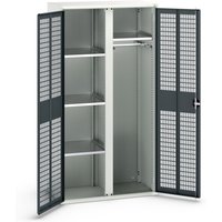 bott verso Kleiderspind mit Belüftung, mit 4 Fachböden und Trennwand, BxTxH: 1050 x550 x 2000 mm von Bott