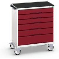 bott verso mobiler Schubladenschrank, mit 6 Schubladen und Abrollrand von Bott