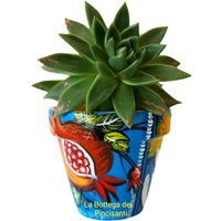 Terrakotta-Übertopf Mit Handbemalten Granatäpfeln, Glänzende Oberfläche. Eine Geschenkidee Für Geburtstage, Tischkarten, Konfirmationen von BottegadeiPincisanti