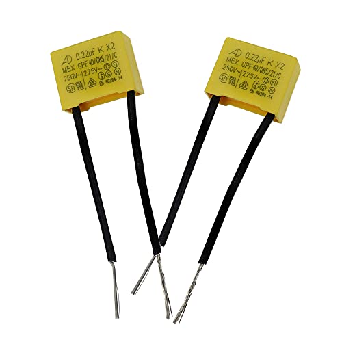BouGPeng 2 Stück Entstörkondensator 0,22 µF 275 V X2 Radial LED Entstörer Kondensator bei Blinkenden Sicherheits kondensatoren nicht ausgehenden LED Lampen Entstörkondensator von BouGPeng