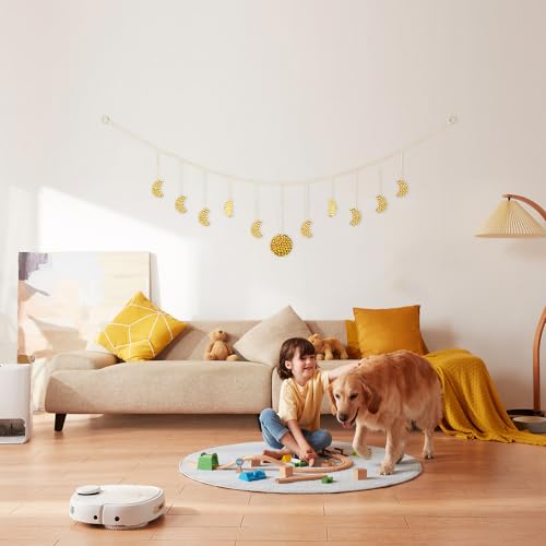 BouGPeng Mondphase Wanddekoration oder 130 cm Mondphasengirlande Ornamente Sonne und Mond Stil Metall Boho Geeignet Für Wohnkultur Wohnzimmer Schlafzimmer Café von BouGPeng