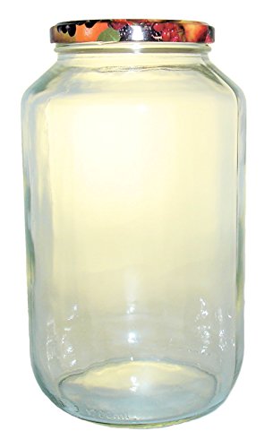 Bouchonnerie Jocondienne 699 Sirup-Vorratsglas mit Deckel, transparent, mit Dekor, 11,5 x 11,5 x 20,5 cm, 1,7 l von Bouchonnerie Jocondienne