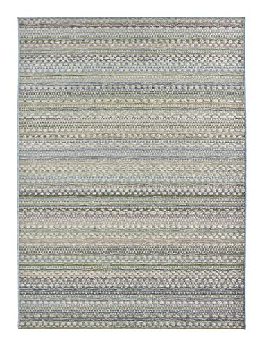 NORTHRUGS In- und Outdoor Teppich Pine 120x170cm - Flachgewebe Wetterfest Modernes Design für Balkon Terrasse Wintergarten Küche Esszimmer Badteppich Wohnzimmerteppich Wasserfest in Pastelbarfen Bunt von NORTHRUGS