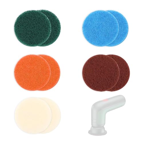 10 Stück Aufsatz für Bosch Universal Brush, Reinigung Pad Bürste Set Kompatibel mit Bosch Home and Garden 6033 (2 Küchenpad, 2 Schaumstoffpad,2 Mikrofaserpad, 2 Hochleistungspad) von Bouge