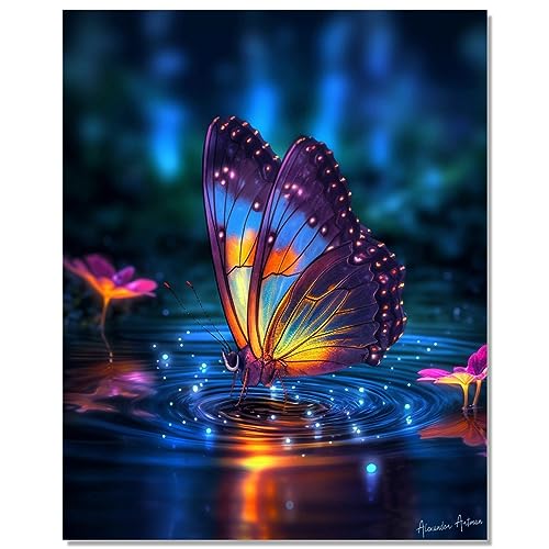 Bougimal 5D Diamant Painting Schmetterling-1 für Erwachsene Decoration Geschenk, 40x50cm von Bougimal
